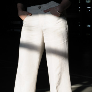 Marlene-Hose Seidenbluse